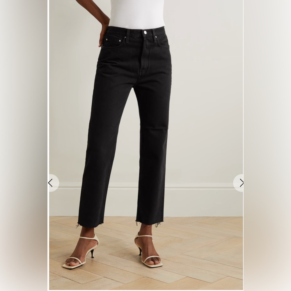 Toteme Classic Cut Straight Leg Black Jeans